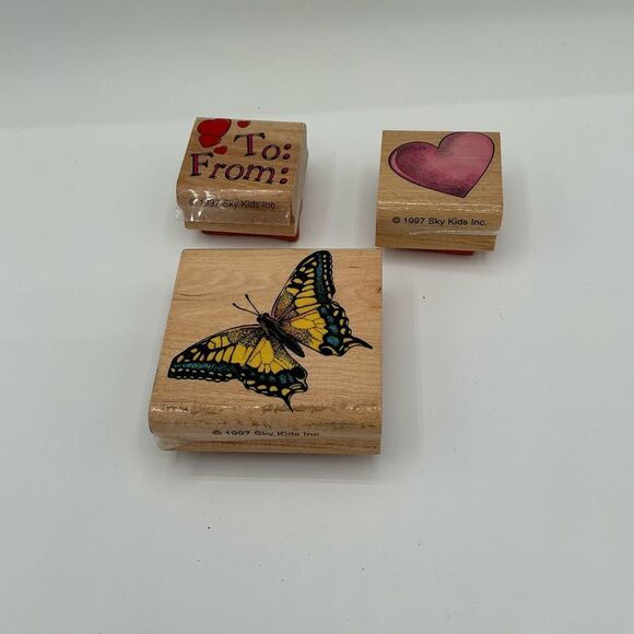 19 Assorted Rubber Stamps Set with inks and book, most are new. - Picture 8 of 9